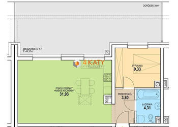 Oferta sprzedaży mieszkania 49.86m 2 pokoje Zielona Góra Inwestycyjna