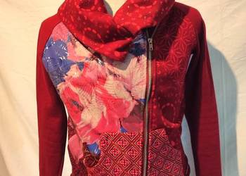 Bordowa bluza kurtka ramoneska Desigual r. S