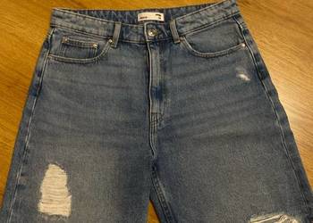 Niebieskie jeansowe spodenki damskie Sinsay