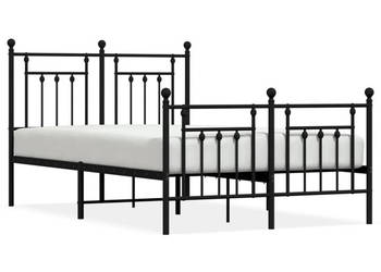 Łóżko Metalowe Czarne Rama Łóżka Ze Stelażem 120x200cm WM-353553
