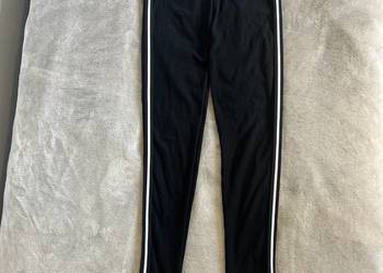 Legginsy / getry czarne z lampasami