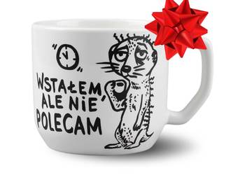 Kubek Ceramiczny Ręcznie Malowany SURYKATKA 300ml Prezent Do Pracy