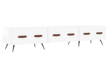 Szafka pod TV wysoki połysk biała 150x36x30 cm WM-829126