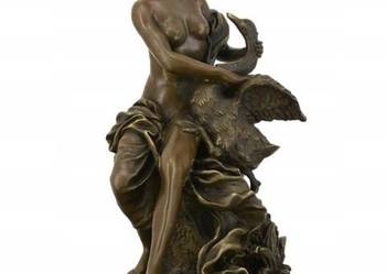 Kobieta z Łabędziem - Mitologia - Figura Rzeźba z Brązu - Dekoracja