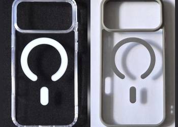 Etui/case klasyczne przezroczyste i szare z MagSafe na iPhone'a 17 pro max
