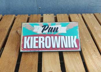 Drewniana tabliczka Pan Kierownik