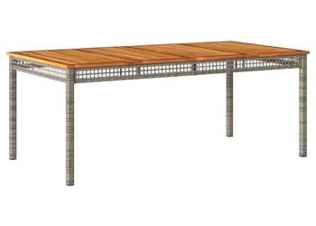 vidaXL Stół ogrodowy, szary, 180x90x75 cm(SKU:366280)