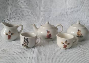 Porcelana miniaturowa do herbaty dla dzieci retro