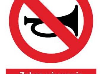 Naklejka BHP Zakaz używania sygnałów dźwiękowych GC021