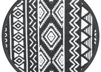 Dywan na zewnątrz czarny Ø200 cm PP WM-368536