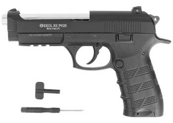 Pistolet wiatrówka Voltran Ekol ES P92B Black 4.5 mm - Blow Back