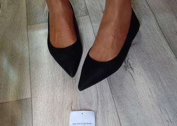 (40) ASOS Design) Czarne baleriny wieczorowe z Londynu, NOWE