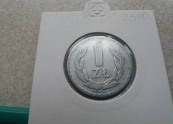 Moneta 1 zł bez znaku mennicy rok 1949