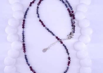 Naszyjnik „Szafirowa Noc” rękodzieło