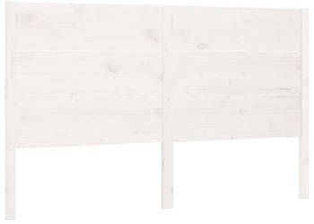 Wezgłowie łóżka białe 206x4x100 cm lite drewno sosnowe WM-818741
