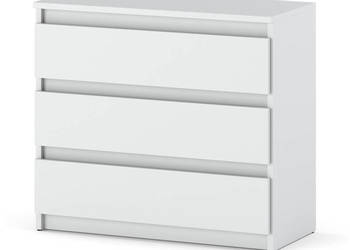 komoda młodzieżowa 3 szuflady 80cm hugo szafka do salonu sypialnia biała