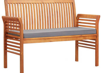 2-osobowa ławka ogrodowa z poduszką 120 cm drewno akacjowe WM-45972