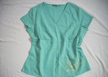 Mia Moda Lniana Bluzka Len  Haft 42 44
