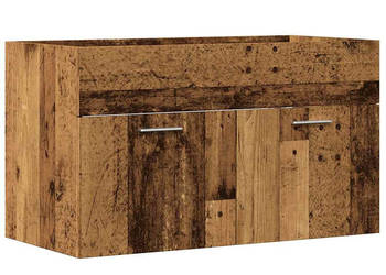 Szafka pod umywalkę stare drewno 80x385x46 cm WM-856211
