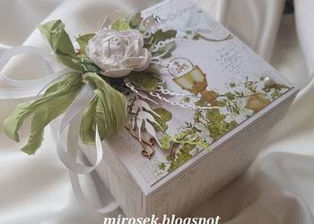 Exploding box kartka pamiątka pudełko na Chrzest Komunia