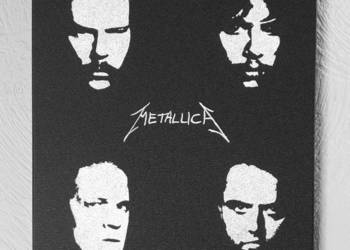 Metallica Obraz ręcznie grawerowany ... Staloryt