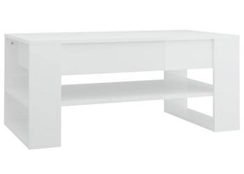 vidaXL Stolik kawowy, biały o wysokim połysku, 102x55x45 cm(SKU:810905)