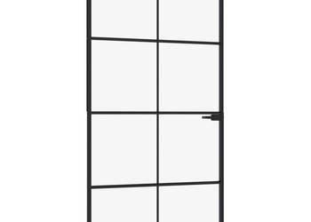 vidaXL Drzwi wewnętrzne, czarne, 102x201,5 cm(SKU:153665)