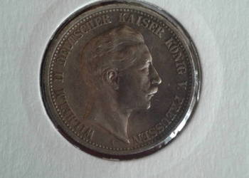 2 Marki 1907 r.-Prusy-Wilhelm II-około mennicza