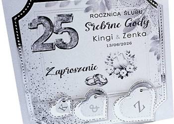 Zaproszenia z okazji 25 Rocznicy Ślubu / SREBRNE GODY / FB emilcia22 (Y)