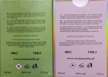 Perfumy  Louis Martin Quasar 250zł za 2sztuki