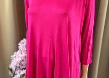 M&S Collection różowa bluzka oversize wiskoza zakładka tył 40 L