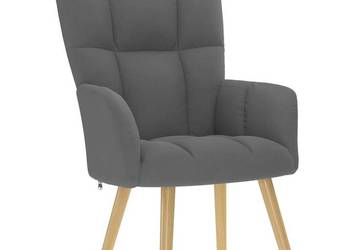 vidaXL Fotel wypoczynkowy, ciemnoszary, obity tkaniną(SKU:4016768)