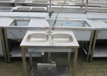 Zlew Gastronomiczny 2 Komorowy Z Półką 80/60/85