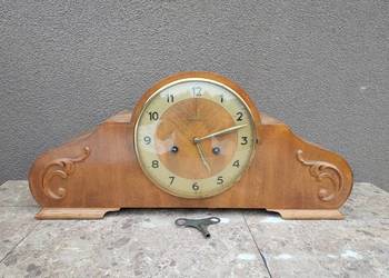 Stary zegar bufetowy Junghans 1937r sprawny kominkowy film gongu F040