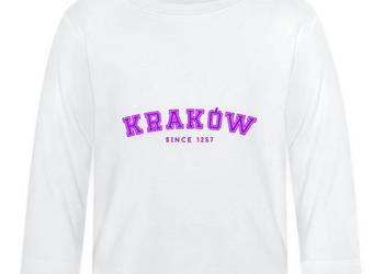 Ekologiczna koszulka niemowlęca z długim rękawem KRAKÓW Since 1257