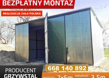 Garaż blaszany ZIELONY (RAL) -  Wiata - Hala Stalowa – GRZYWSTAL