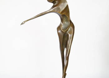 Figura z brązu rzeźba łgarska kobieta TANCERKA modernistyczna Figura z brązu rzeźba łgarska kobieta TANCERKA modernistyczna