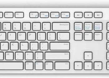 Bezprzewodowy Zestaw Klawiatura I Mysz Dell Km636 Qwerty Us Biała