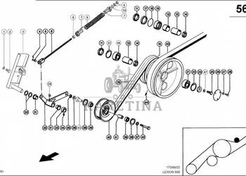 Claas Lexion 600 KOŁO PASOWE 0003557720 (Napęd przyrządu źniwnego, bez prz…