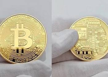 Monety pamiątkowe repliki w kolorze złotym – 10 szt