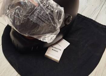 Kask motocyklowy w stylu vintage/old Scholl