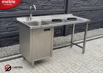 Zlew 1 kom z otworami na odpadki wym. 150x60x85