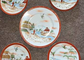 Talerze ze śląskiej przedwojennej fabryki porcelany Striegau Stanowitz (Str