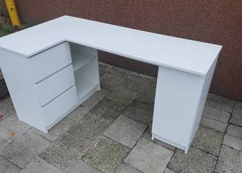 Biurko narożnikowe białe