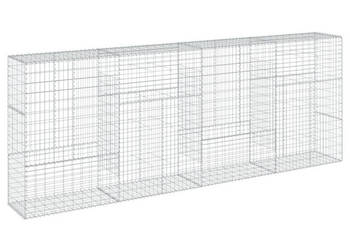 Kosz gabionowy z pokrywą 400x50x150 cm galwanizowane żelazo WM-3295157