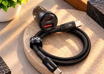 Zestaw do Samochodu: Szybka Ładowarka USB-C 33W + Mocny Kabel Toocki 60W