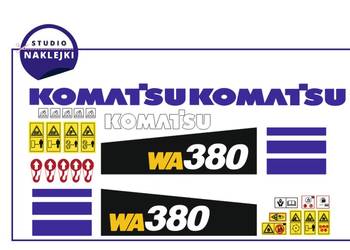 Naklejki ładowarka kołowa Komatsu WA380 Naklejka Nalepka koparka kpl
