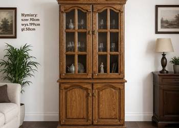 NOWA Stylowa Witryna 90` Clasik Dąb Orzech PRODUCENT BEKAS MEBLE