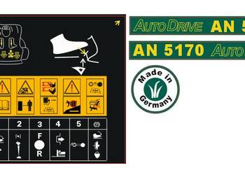 Zestaw naklejek na kosiarke traktorek MTD YARD MAN AN 5170