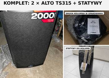 2x Alto TS315 aktywne kolumny 15” + statywy | nagłośnienie DJ